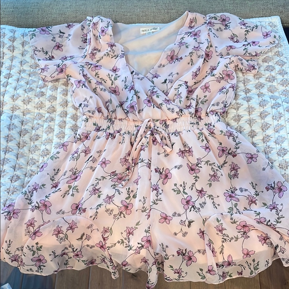 Floral Pink Kids Romper